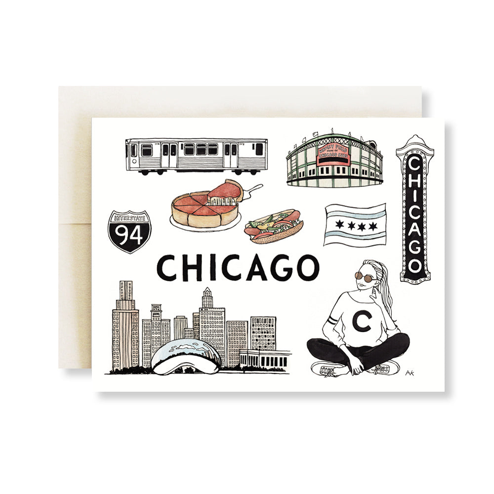 chicago illustration card