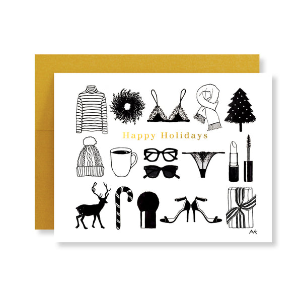 Fashion Illustration Chic Holiday Boxed Card Set