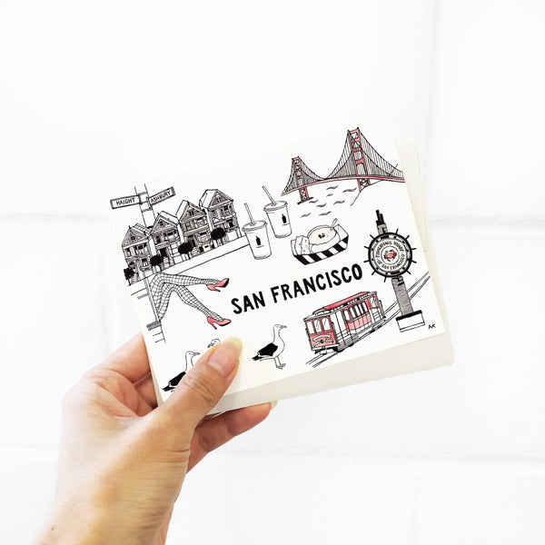 San Francisco City Illustration Card