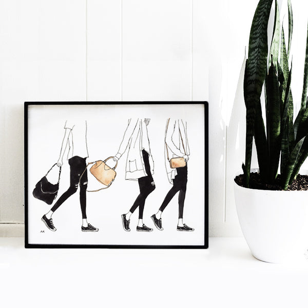 minimalist fashion illustration print