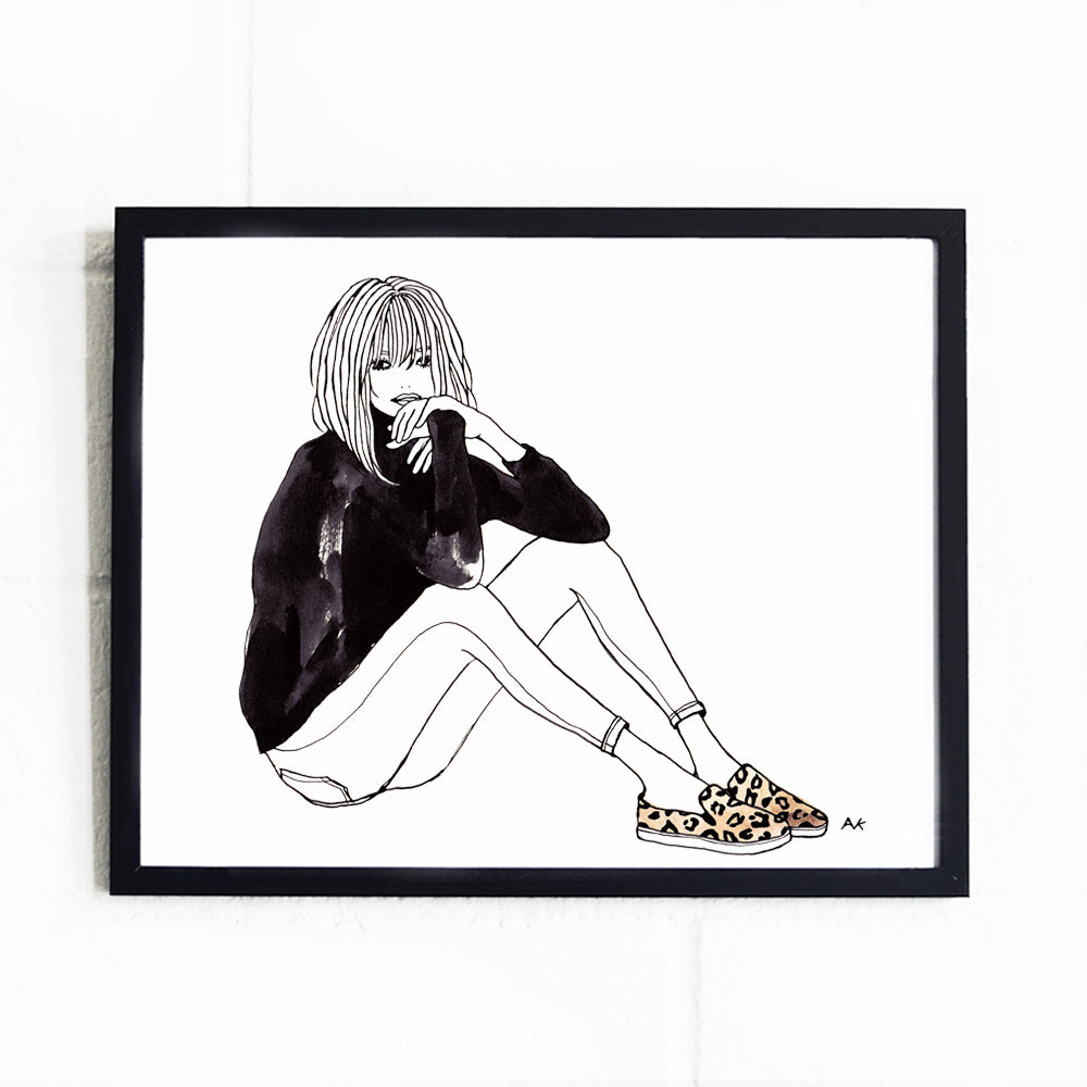 Leopard Slip-On Woman Art Print – akrDesignStudio