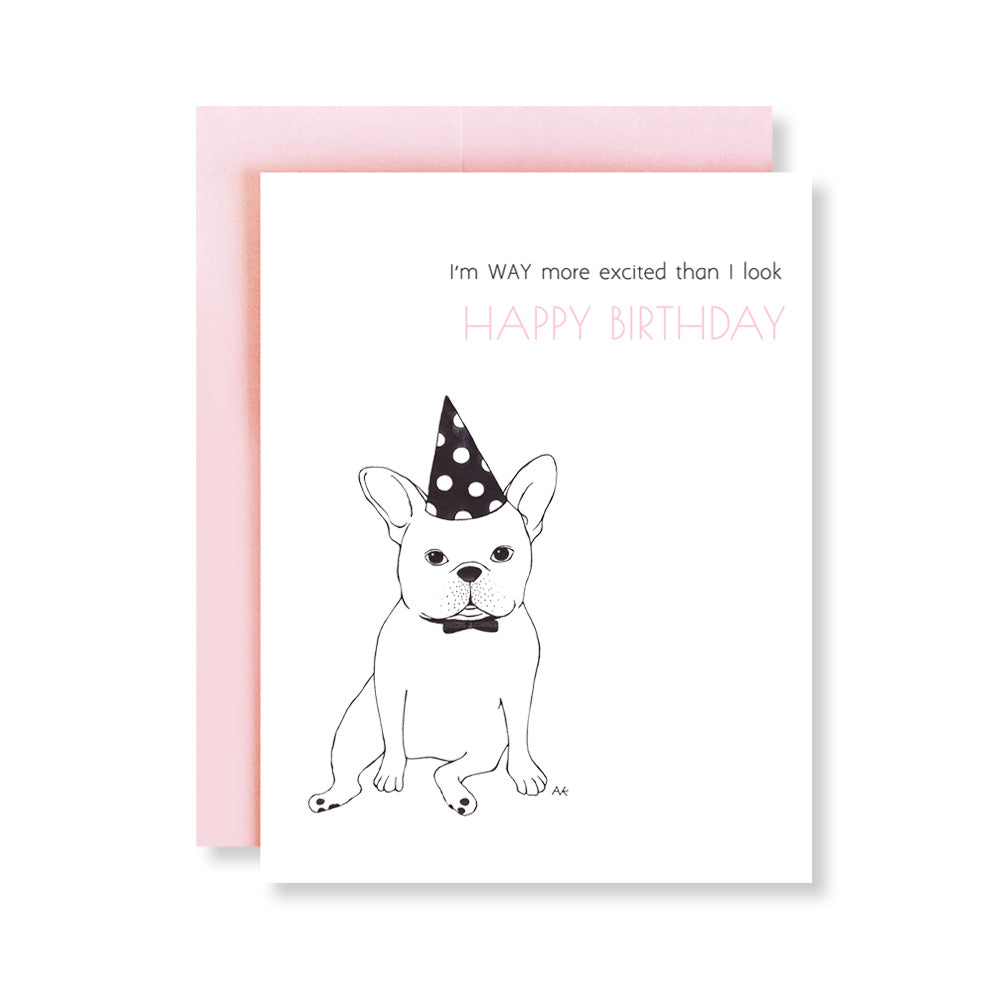 french bulldog funny birthday card 
