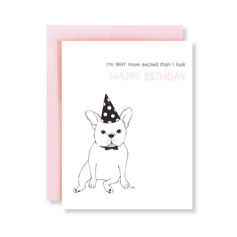 french bulldog funny birthday card 