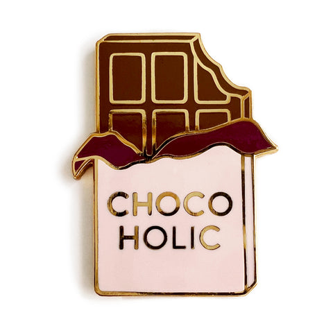 Chocoholic Chocolate Bar Enamel Pin