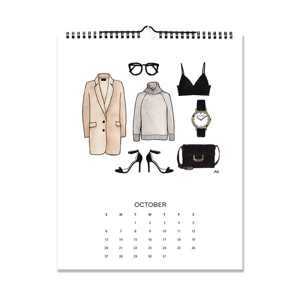 fashion drawing calendar