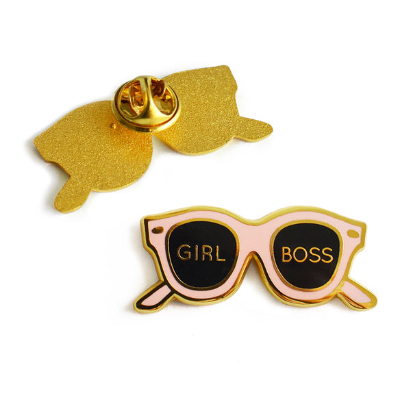 girl boss lapel pin