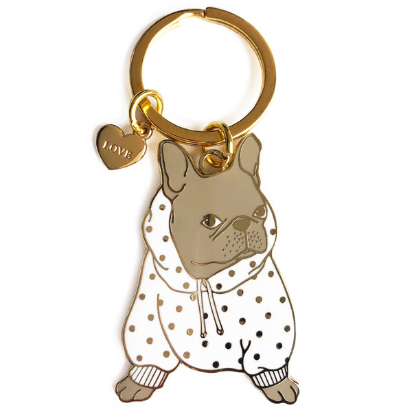 french bulldog keychain cute