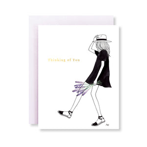 lavender thinking of you card
