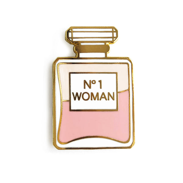 No. 1 women perfume enamel pin