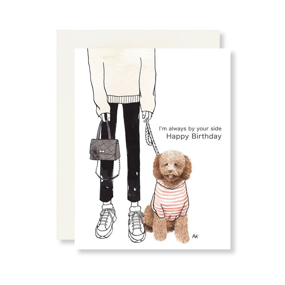 poodle dog birthday card