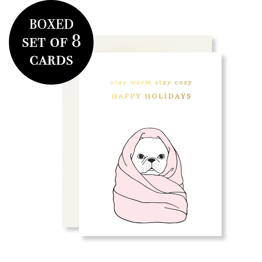 Funny French Bulldog Holiday Boxed Card Set